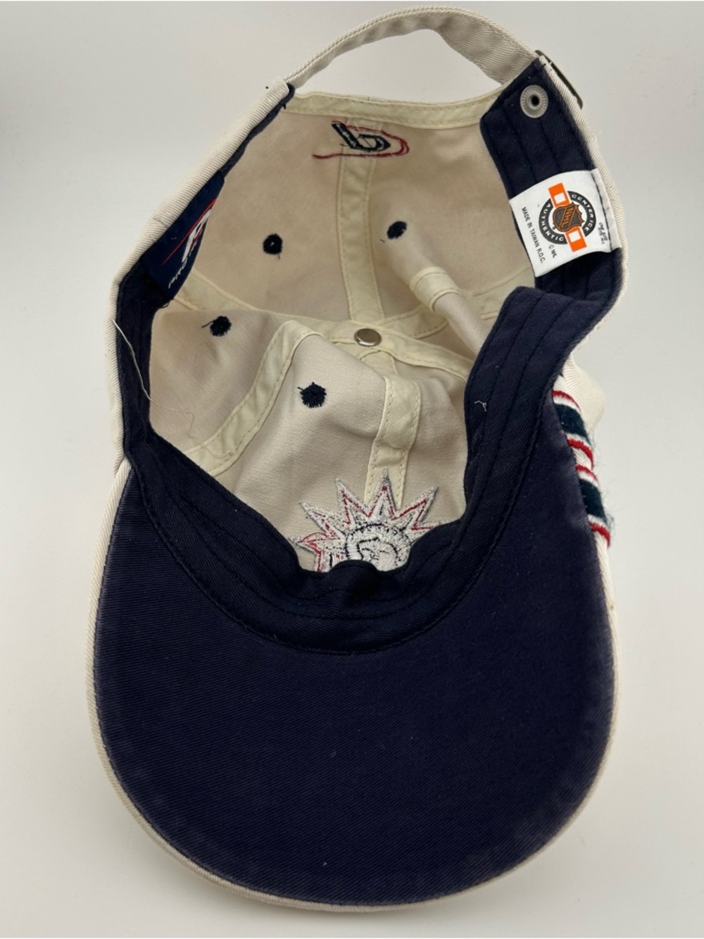 Vintage New York Rangers Pro Player Hat Tan Strapback NHL Center Ice Liberty - Picture 7 of 9
